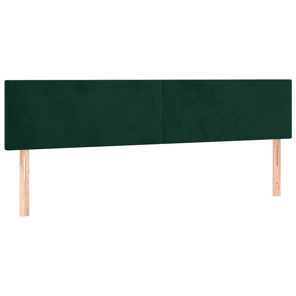 Krevet s oprugama i madracem tamnozeleni 160x200 cm baršunasti