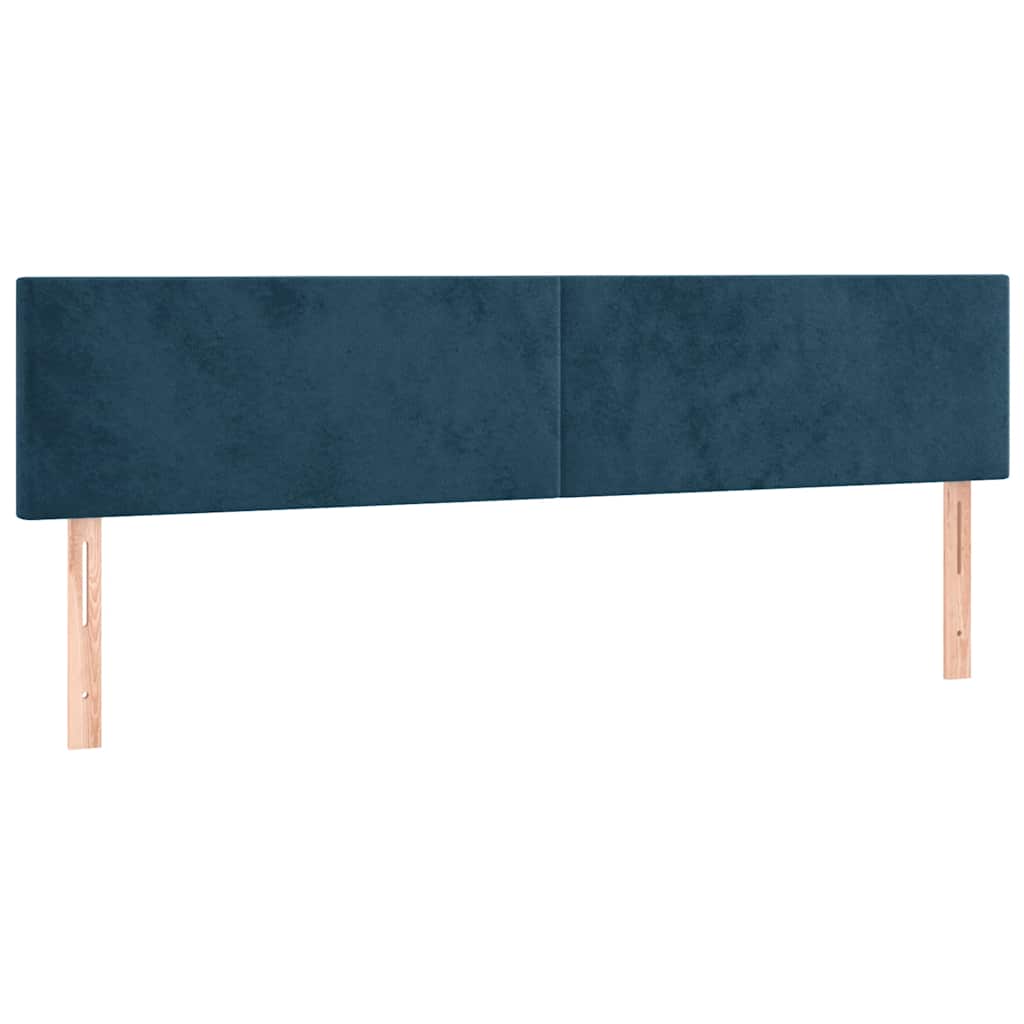 Krevet s oprugama i madracem tamnoplavi 180x200 cm baršunasti