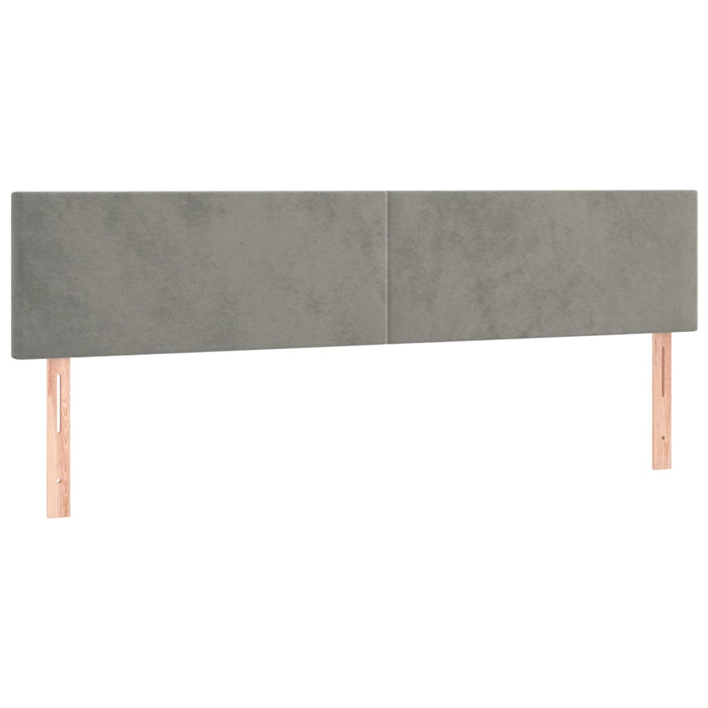 Krevet s oprugama i madracem svjetlosivi 200x200 cm baršunasti
