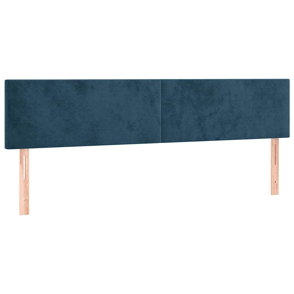Krevet s oprugama i madracem tamnoplavi 200x200 cm baršunasti