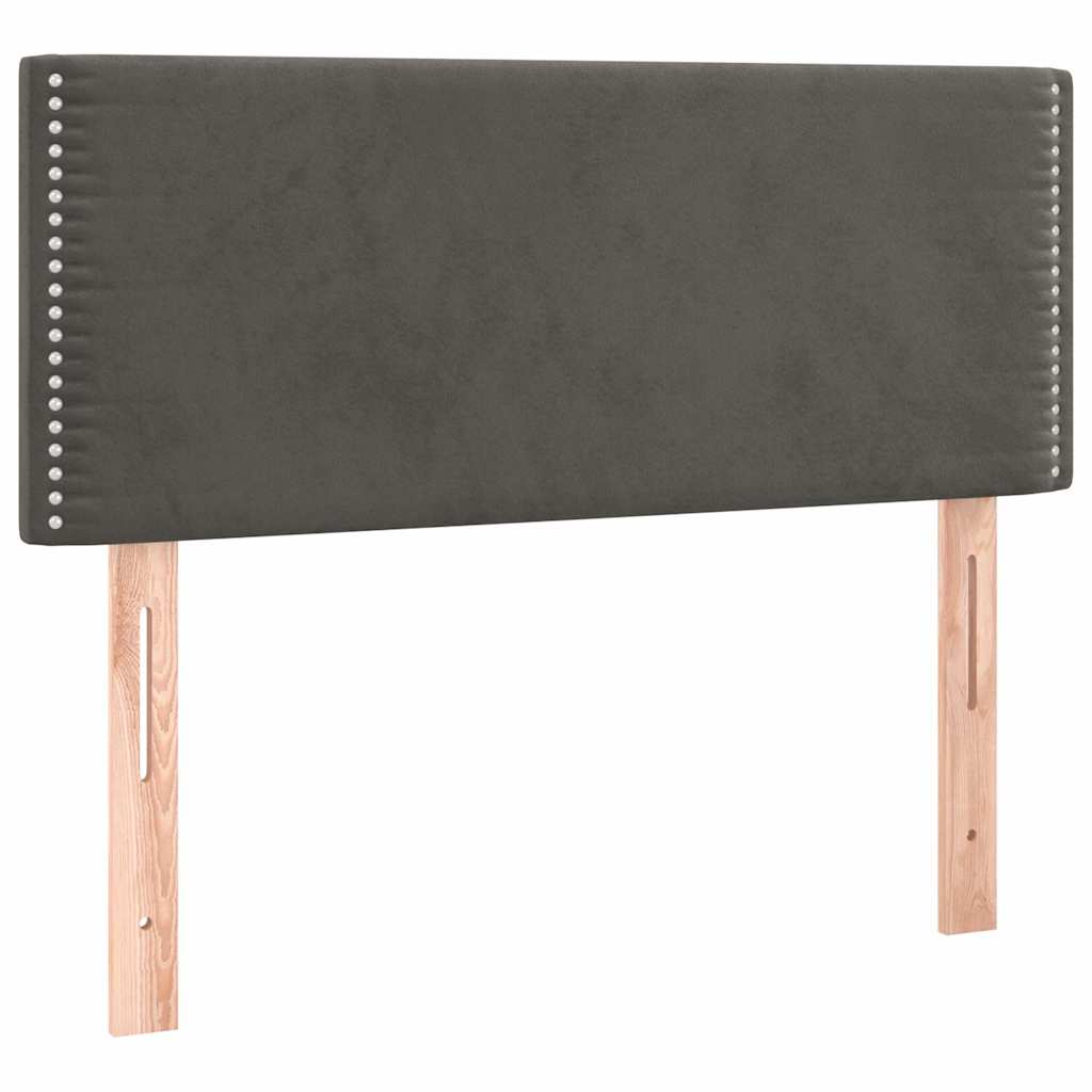 Box spring krevet s madracem tamnosivi 100x200 cm baršunasti