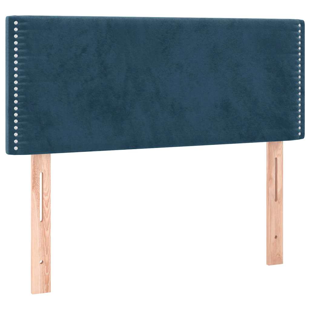 Box spring krevet s madracem tamnoplavi 100x200 cm baršunasti