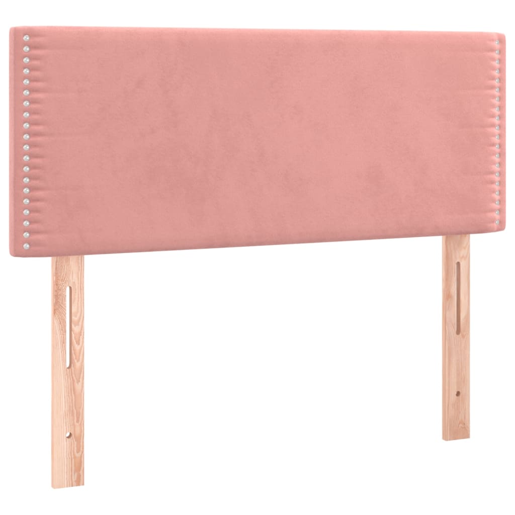 Box spring krevet s madracem ružičasti 100x200 cm baršunasti