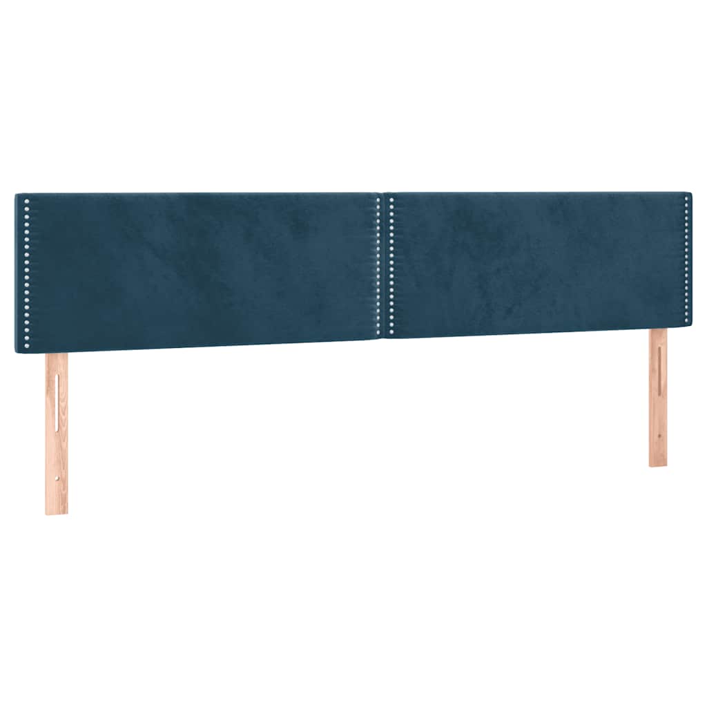 Krevet s oprugama i madracem tamnoplavi 180x200 cm baršunasti
