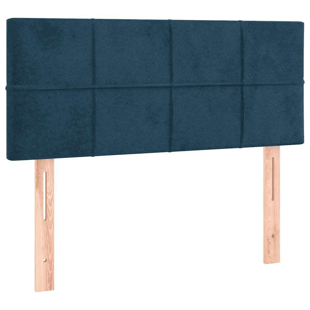 Box spring krevet s madracem tamnoplavi 80 x 200 cm baršunasti