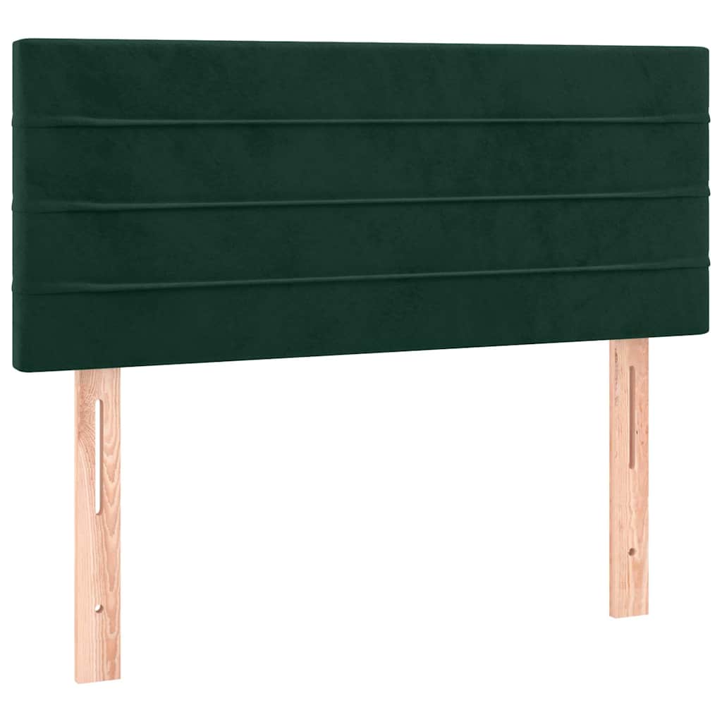 Box spring krevet s madracem tamnozeleni 90x200 cm baršunasti