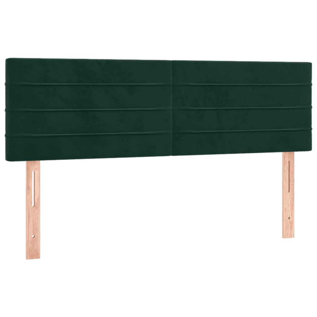 Krevet s oprugama i madracem tamnozeleni 140x200 cm baršunasti