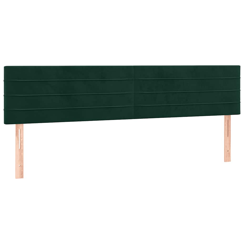 Krevet s oprugama i madracem tamnozeleni 160x200 cm baršunasti