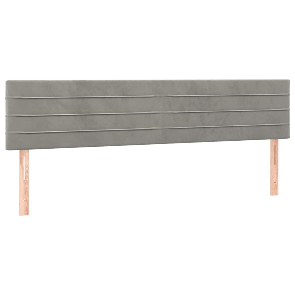 Krevet s oprugama i madracem svjetlosivi 180x200 cm baršunasti