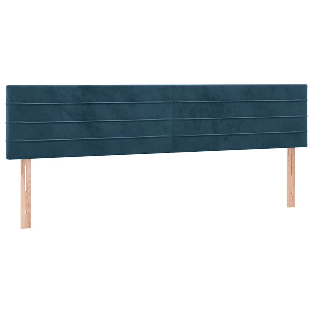 Krevet s oprugama i madracem tamnoplavi 180x200 cm baršunasti