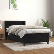 Box spring krevet s madracem crni 80 x 200 cm baršunasti
