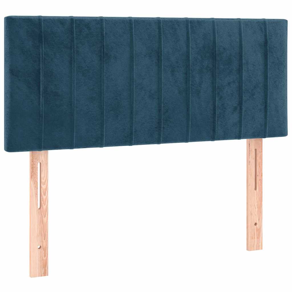 Box spring krevet s madracem tamnoplavi 80 x 200 cm baršunasti
