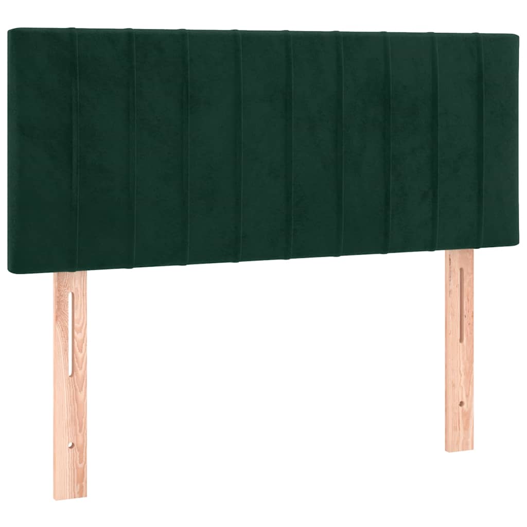 Box spring krevet s madracem tamnozeleni 100x200 cm baršunasti