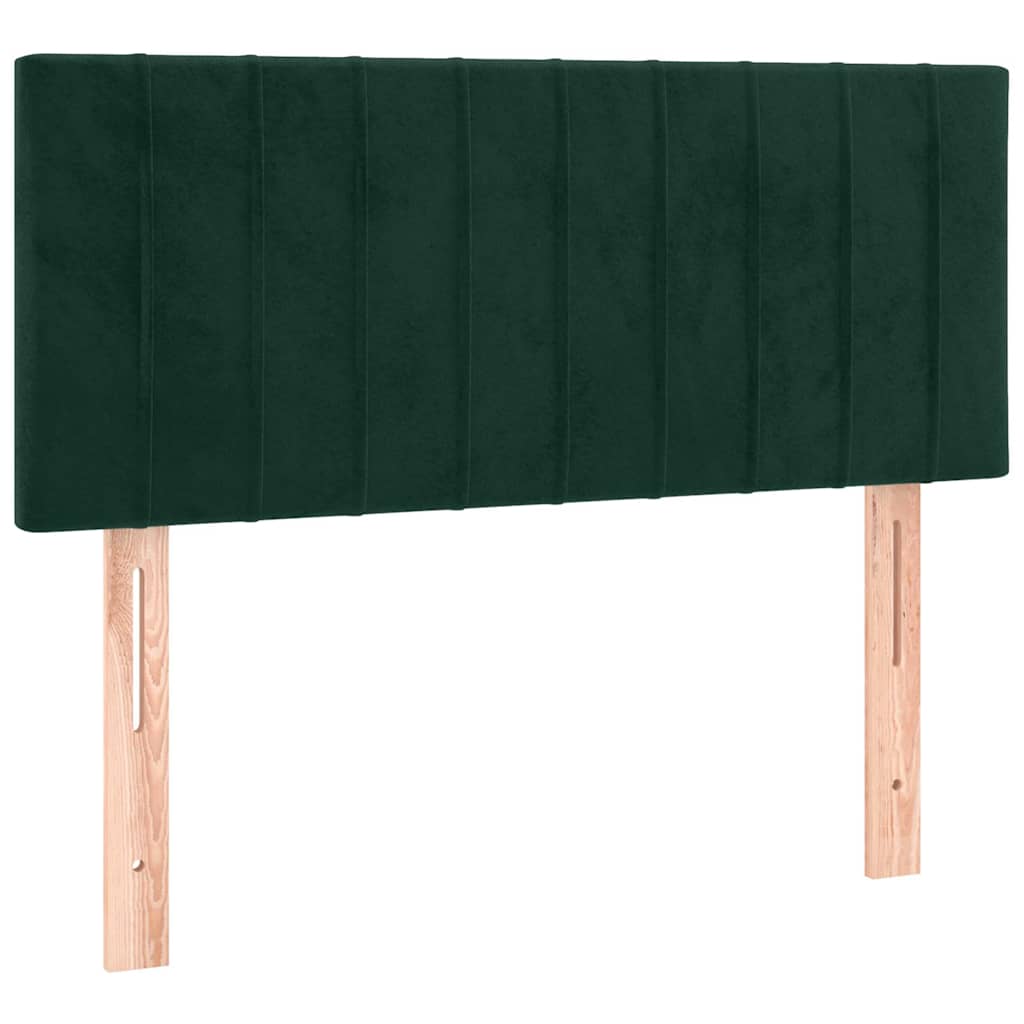 Box spring krevet s madracem tamnozeleni 100x200 cm baršunasti