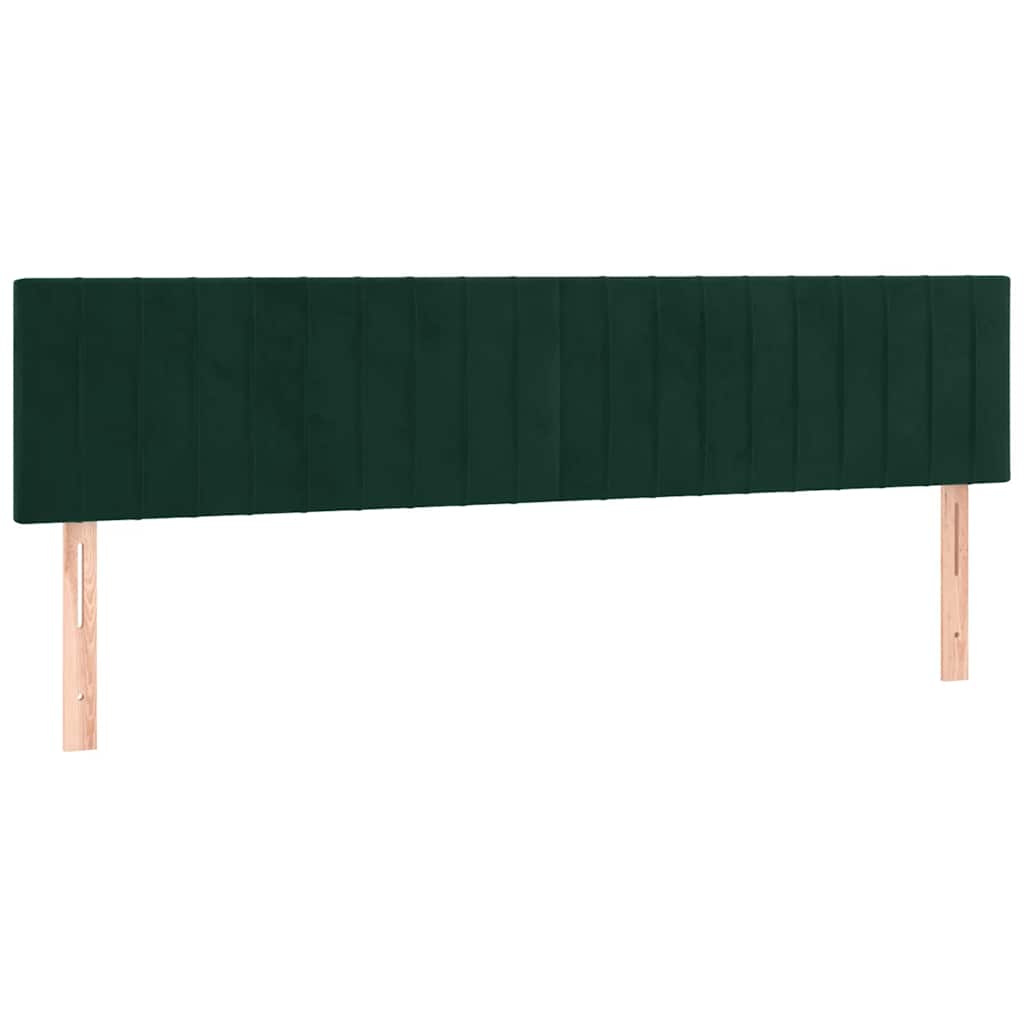 Krevet s oprugama i madracem tamnozeleni 200x200 cm baršunasti
