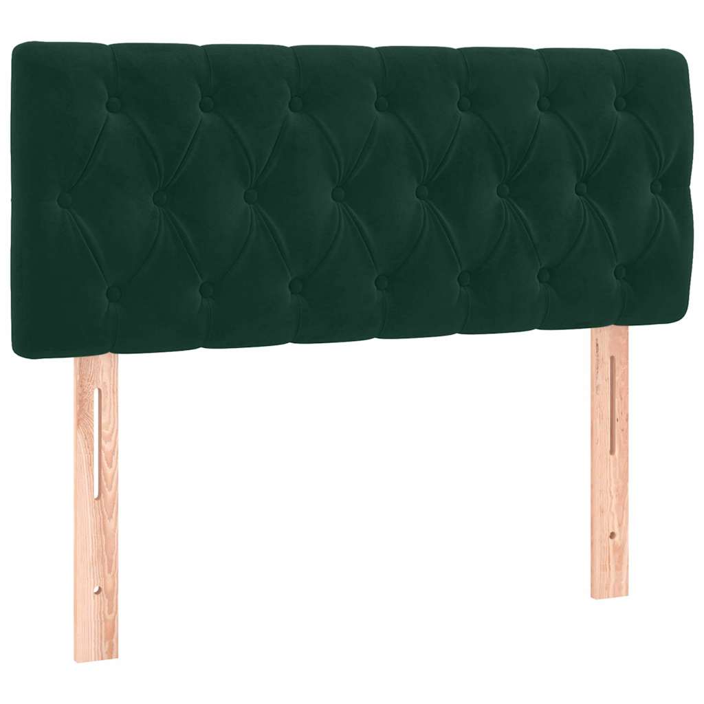 Box spring krevet s madracem tamnozeleni 100x200 cm baršunasti