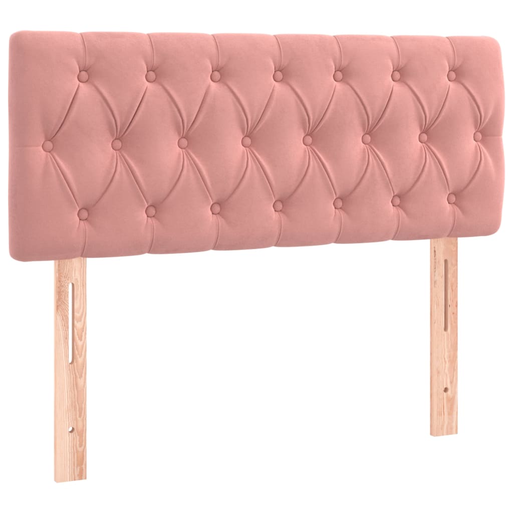 Box spring krevet s madracem ružičasti 100x200 cm baršunasti