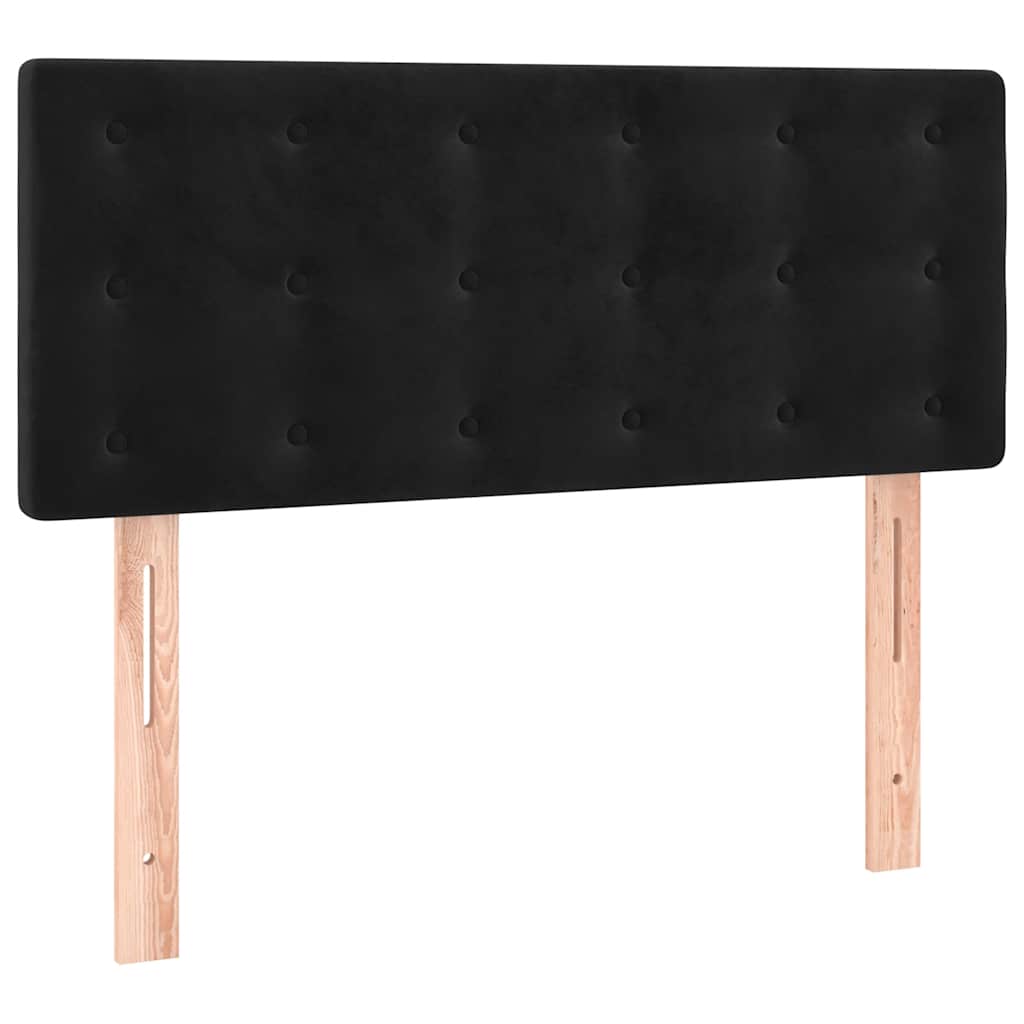 Box spring krevet s madracem crni 90x200 cm baršunasti