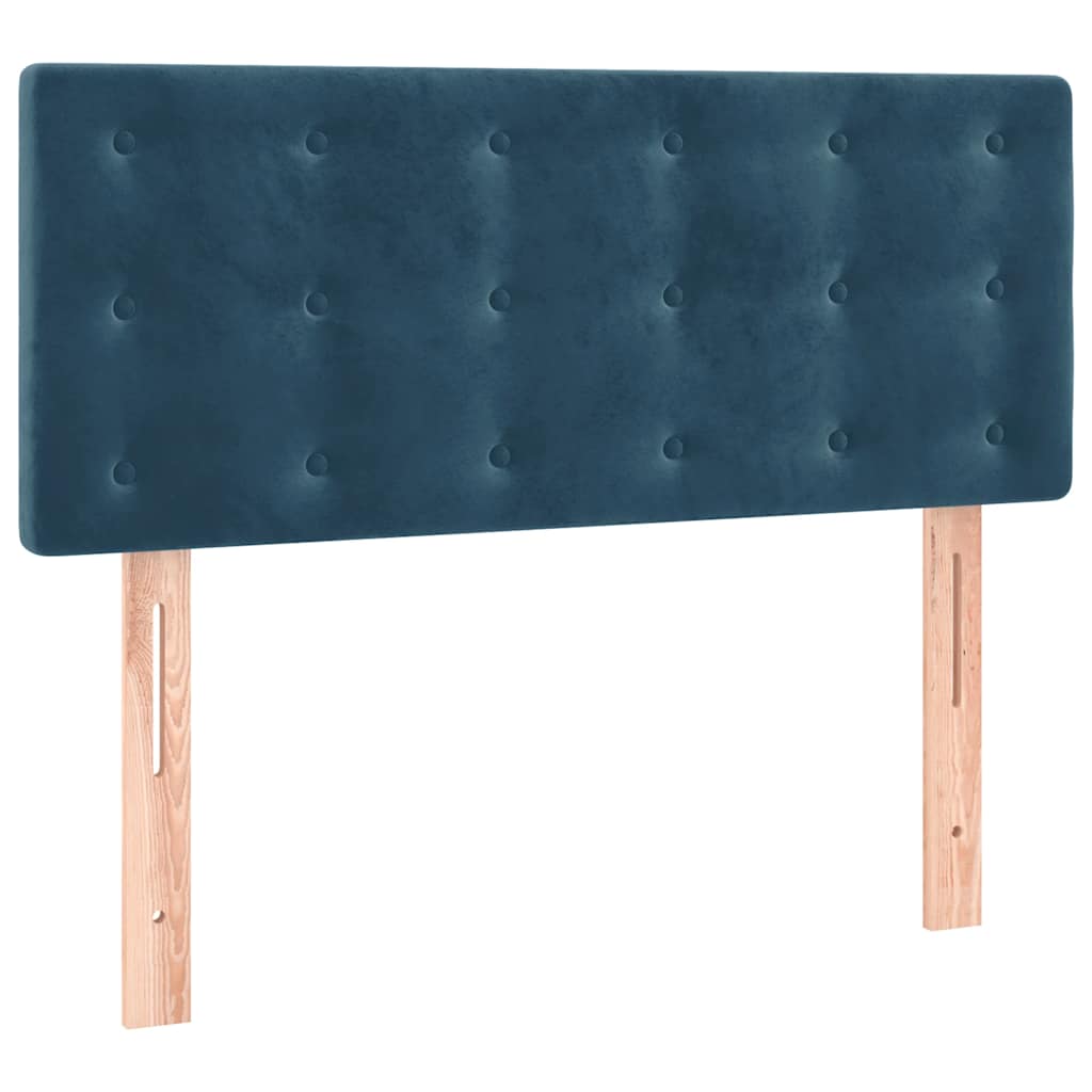 Box spring krevet s madracem tamnoplavi 100x200 cm baršunasti