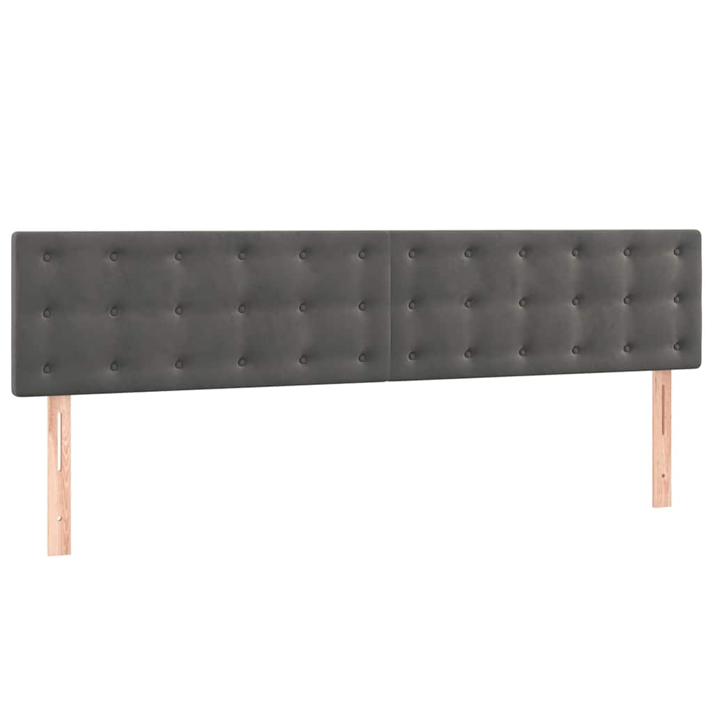 Krevet s oprugama i madracem tamnosivi 200x200 cm baršunasti