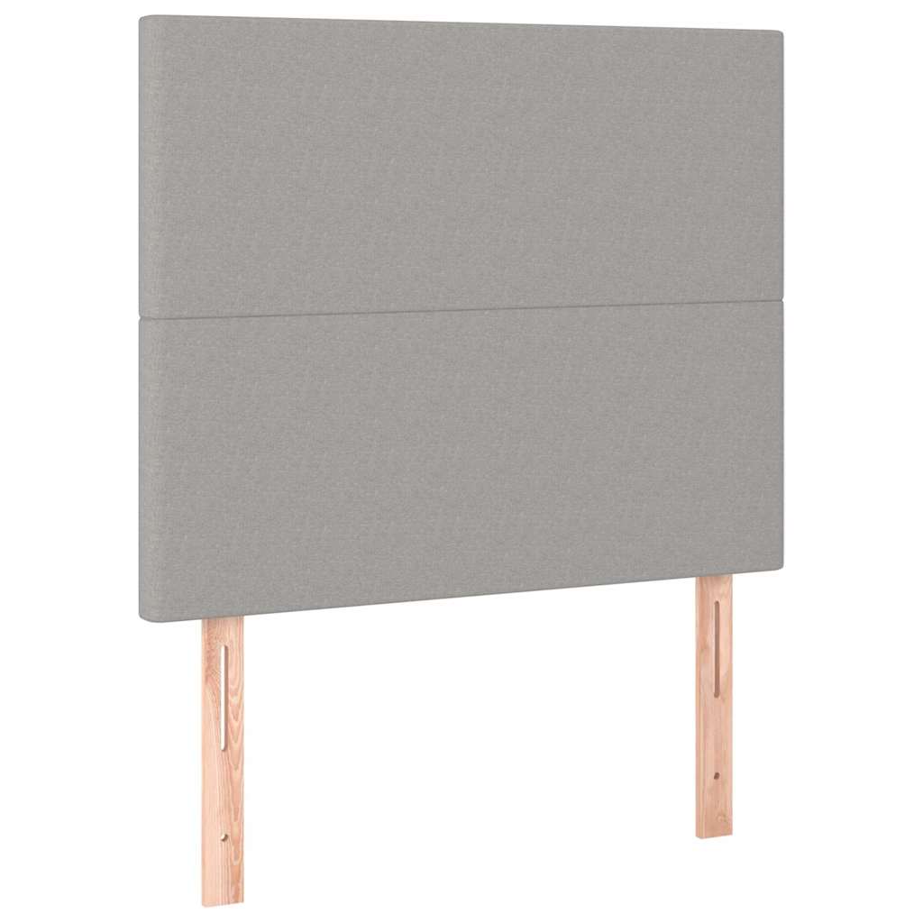 Krevet s oprugama i madracem svjetlosivi 100x200 cm od tkanine