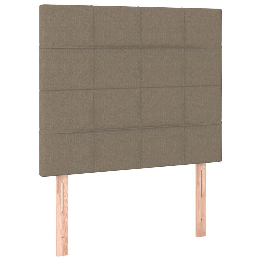 Krevet s oprugama i madracem smeđesivi 90x190 cm od tkanine