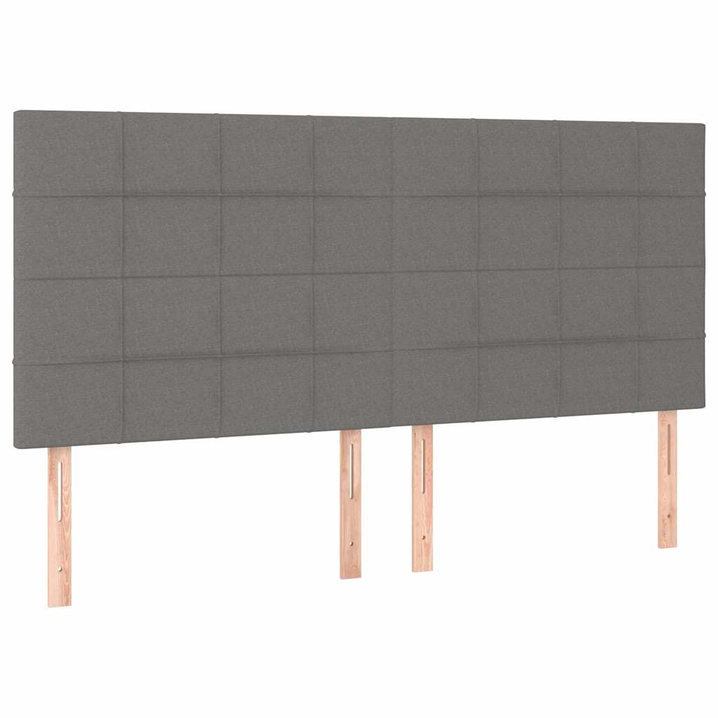 Okvir kreveta s oprugama i madrac svjetlosivi 160x200cm tkanina