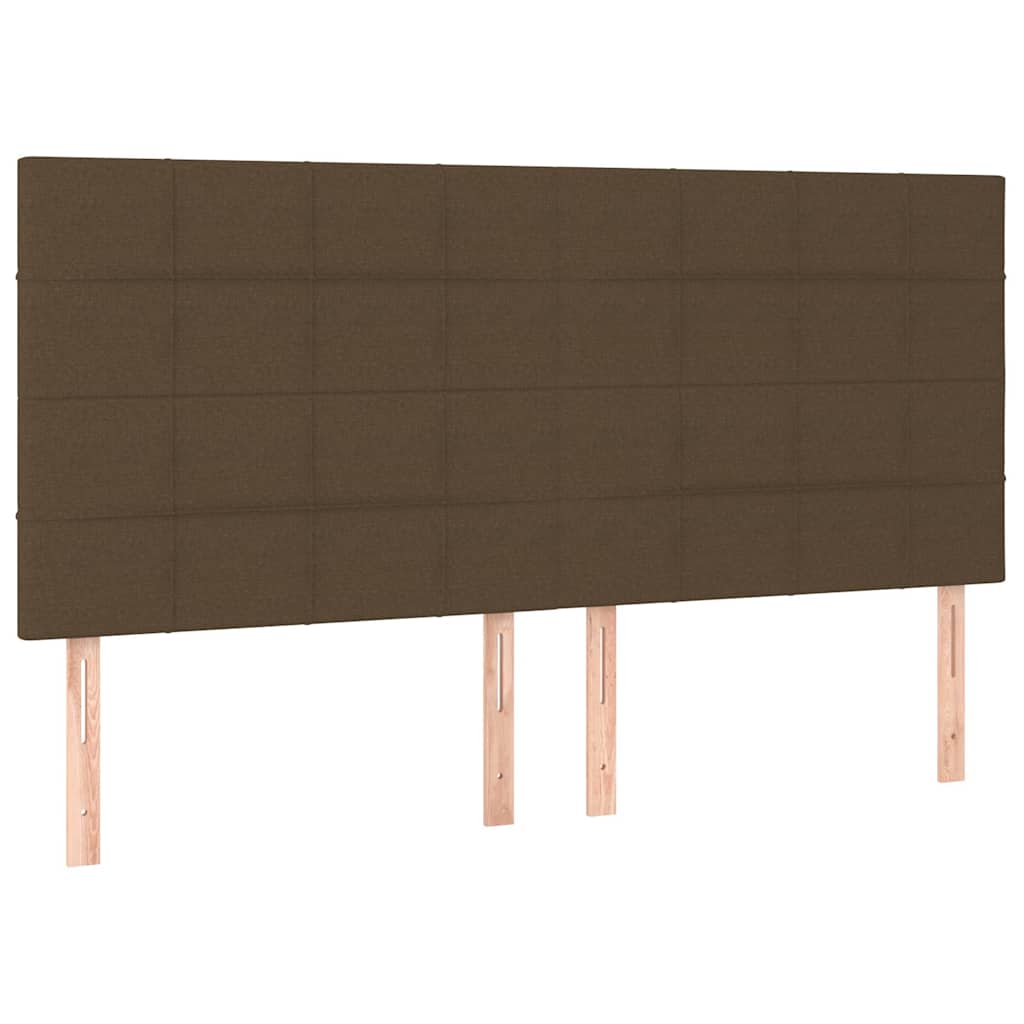 Krevet s oprugama i madracem tamnosmeđi 160x200 cm tkanina