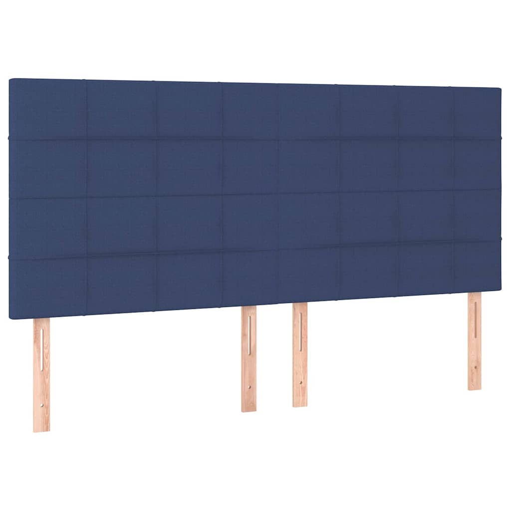 Krevet s oprugama i madracem plavi 160x200 cm od tkanine