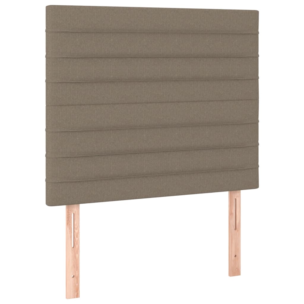 Krevet s oprugama i madracem smeđesivi 100 x 200 cm od tkanine