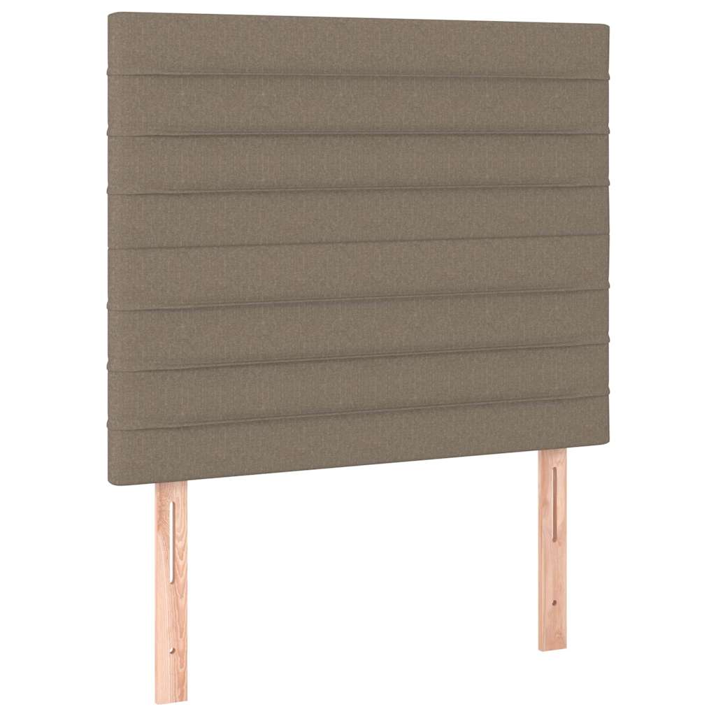 Krevet s oprugama i madracem smeđesivi 100 x 200 cm od tkanine