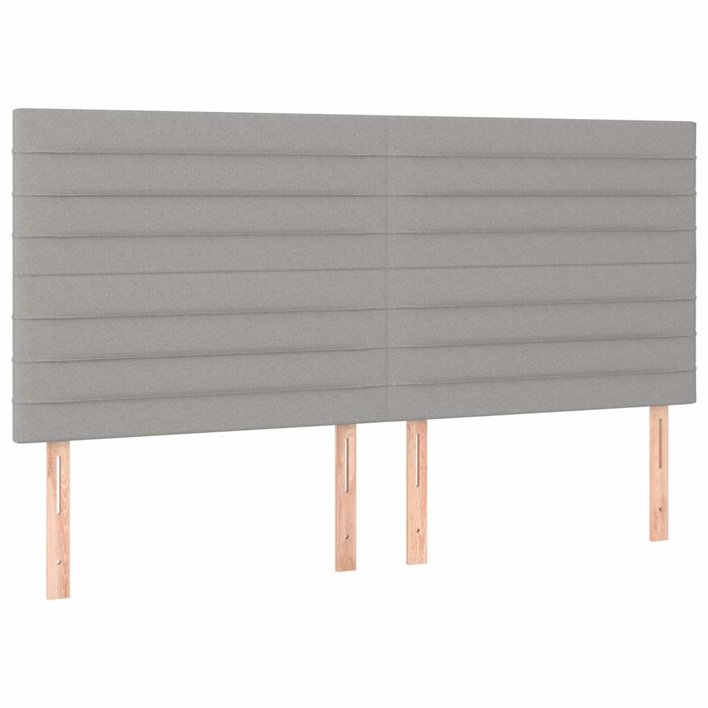 Krevet box spring s madracem svjetlosiva 160x200 cm tkanina