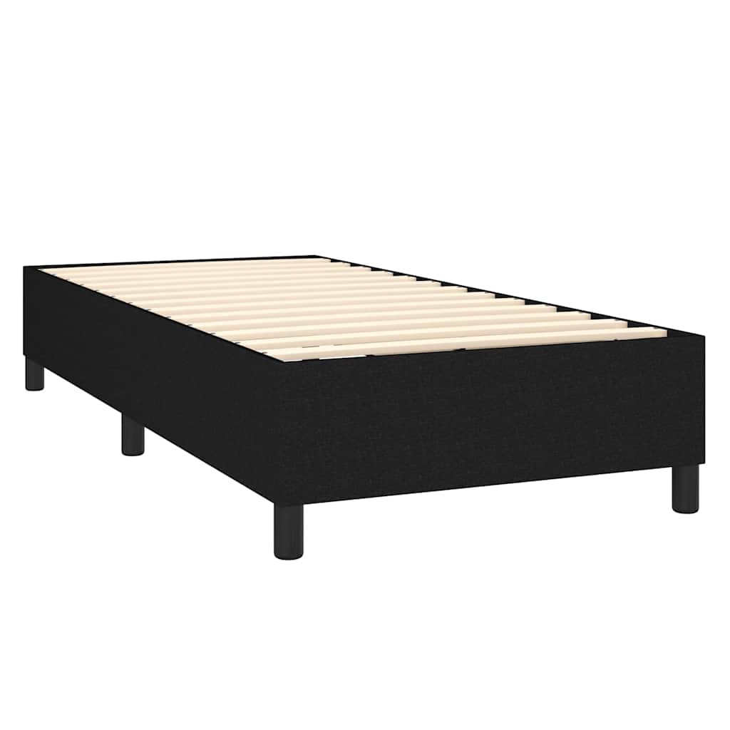 Box spring krevet s madracem crni 80 x 200 cm od tkanine