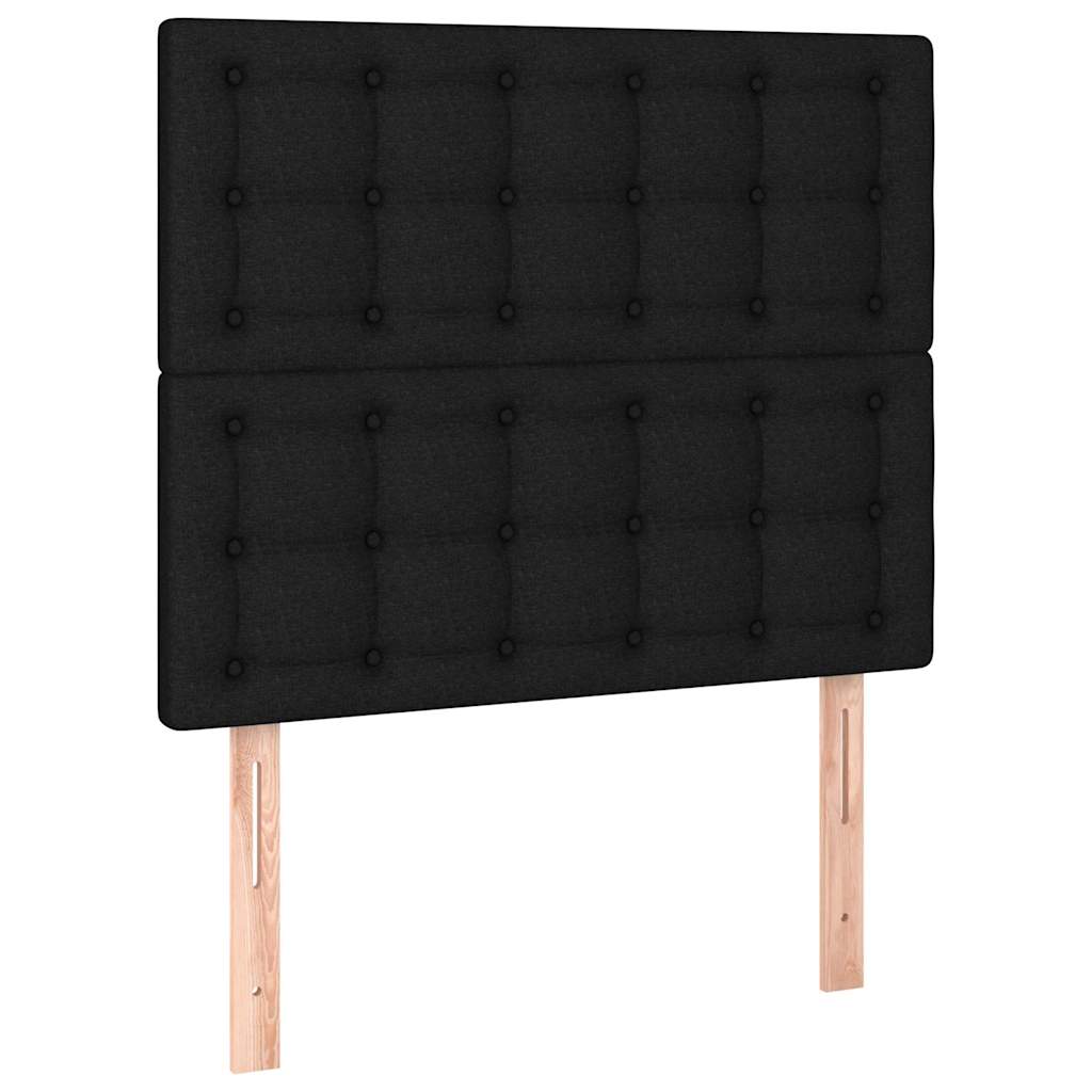 Box spring krevet s madracem crni 80 x 200 cm od tkanine
