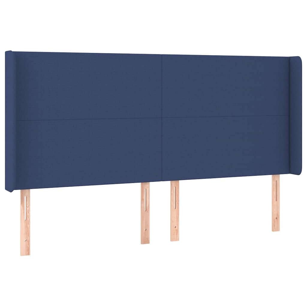 Krevet s oprugama i madracem plavi 160x200 cm od tkanine