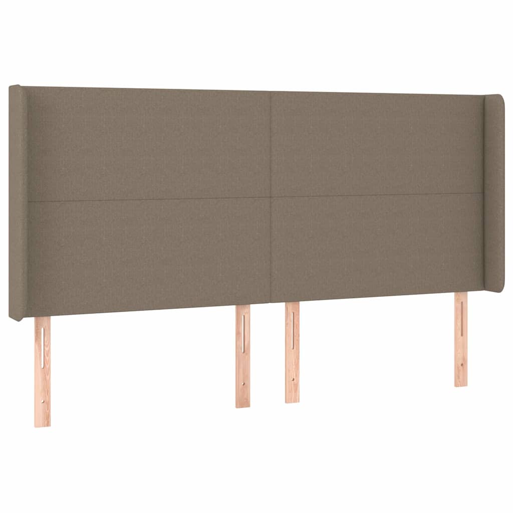 Krevet s oprugama i madracem smeđesivi 200x200 cm od tkanine