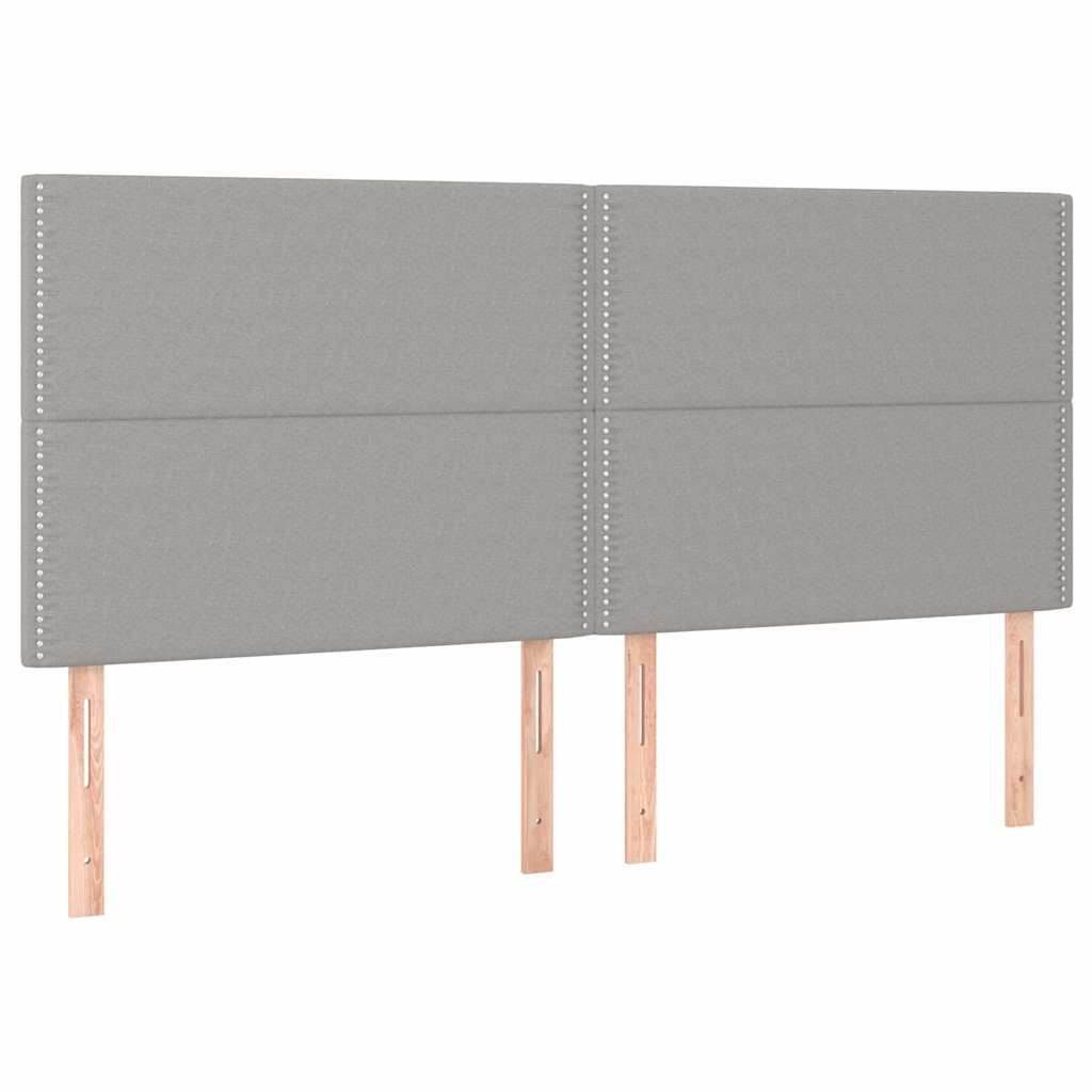 Krevet s oprugama i madracem svjetlosivi 180x200 cm od tkanine