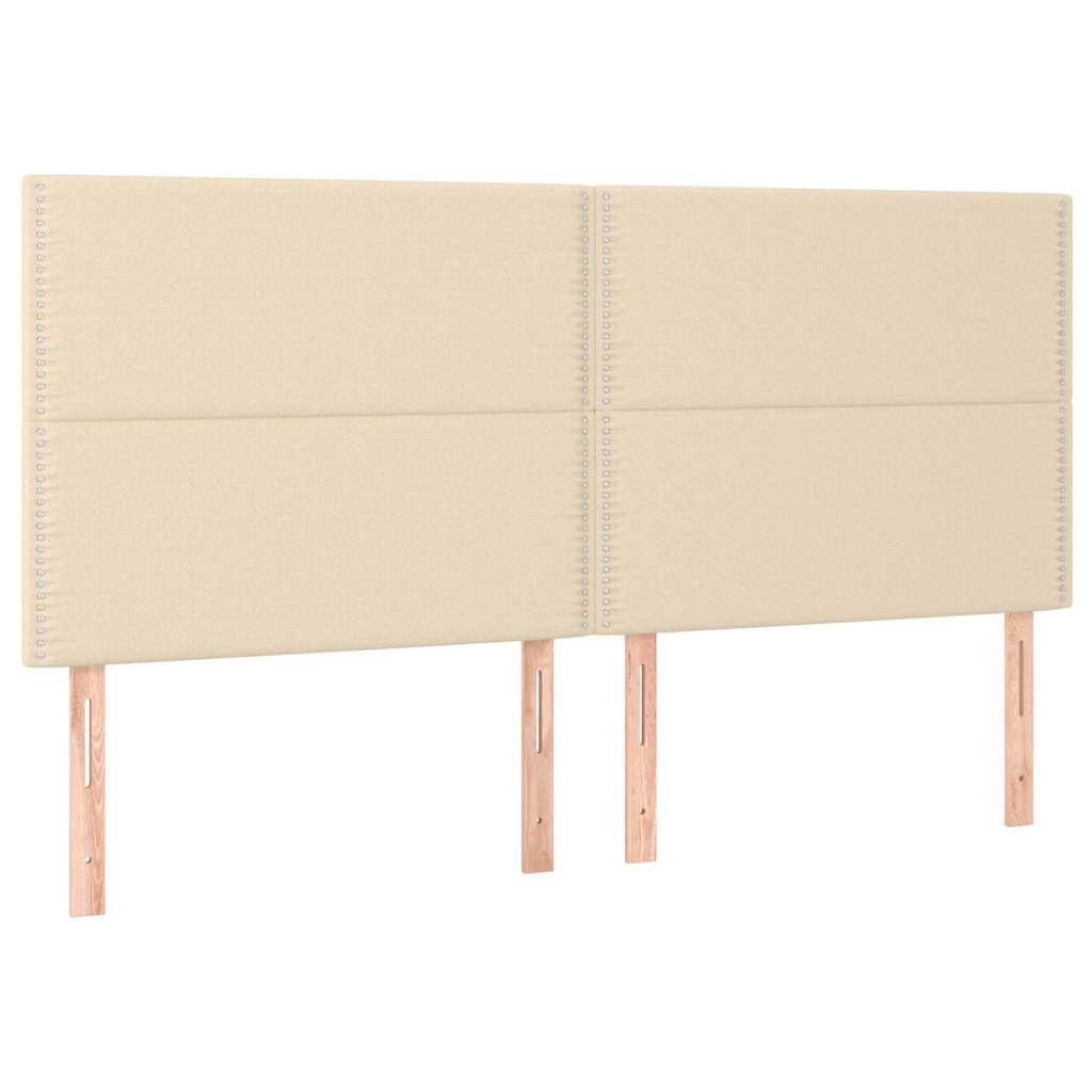 Krevet s oprugama i madracem krem 180x200 cm od tkanine