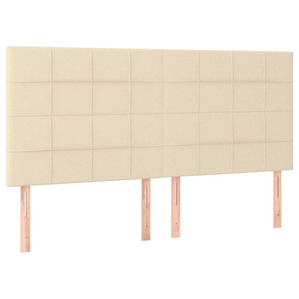 Krevet s oprugama i madracem krem 180x200 cm od tkanine