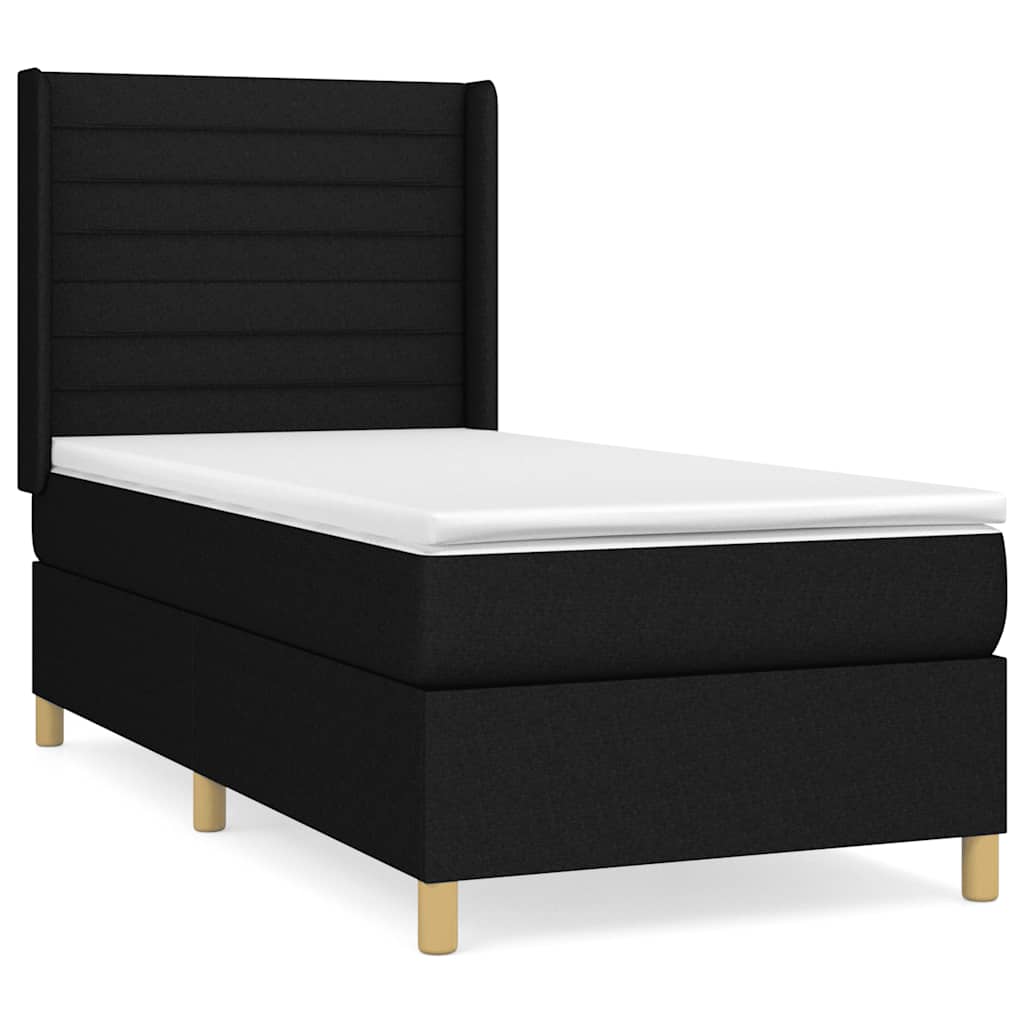 Box spring krevet s madracem crni 80 x 200 cm od tkanine