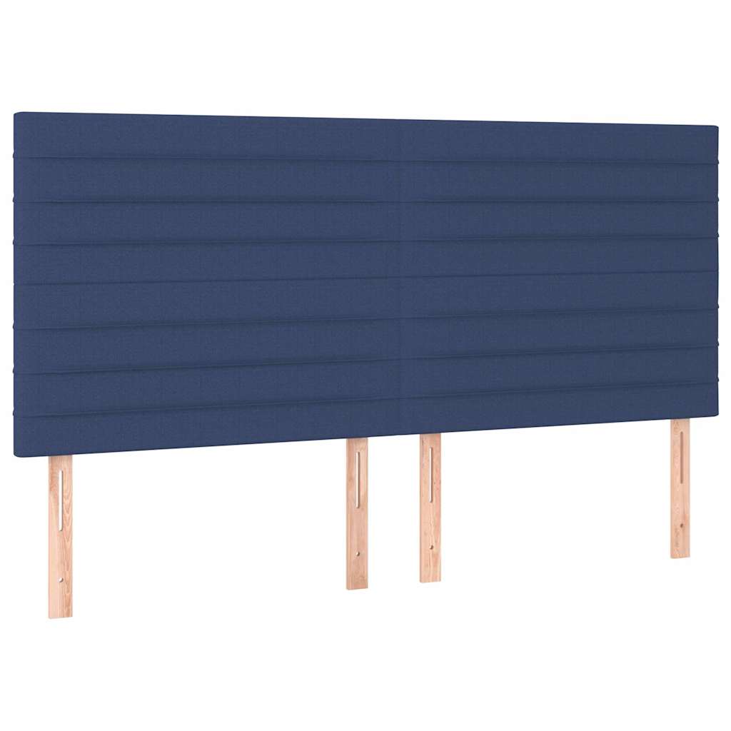 Krevet s oprugama i madracem plavi 160x200 cm od tkanine