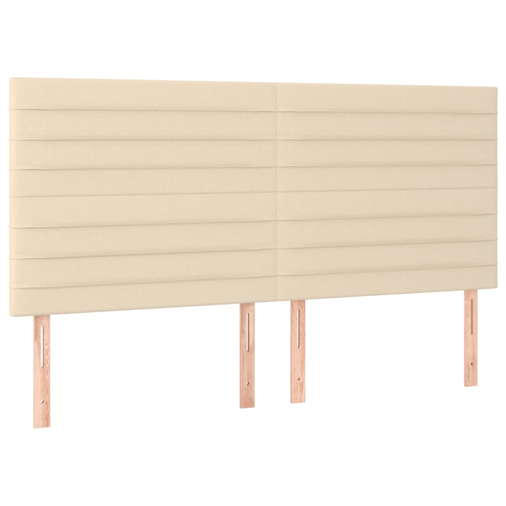 Krevet s oprugama i madracem krem 180x200 cm od tkanine
