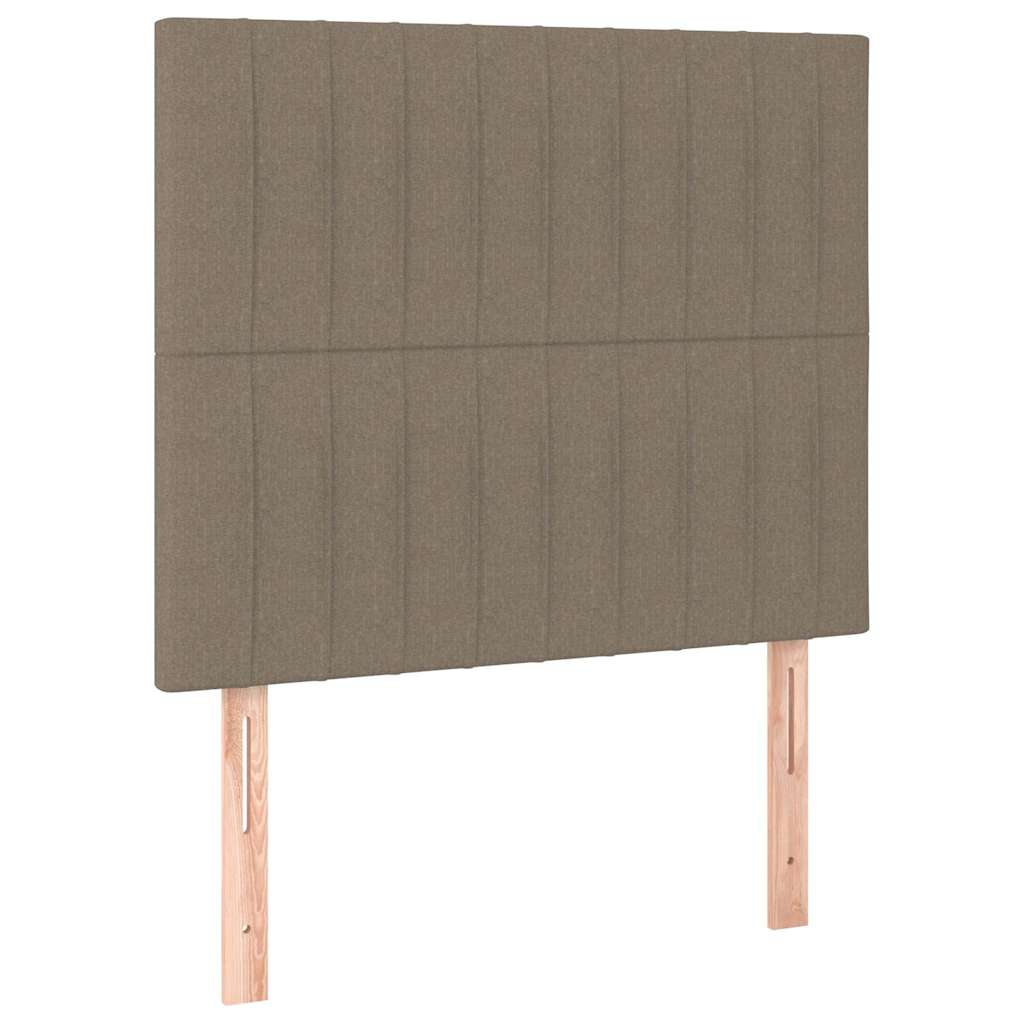 Krevet s oprugama i madracem smeđesivi 80x200 cm od tkanine