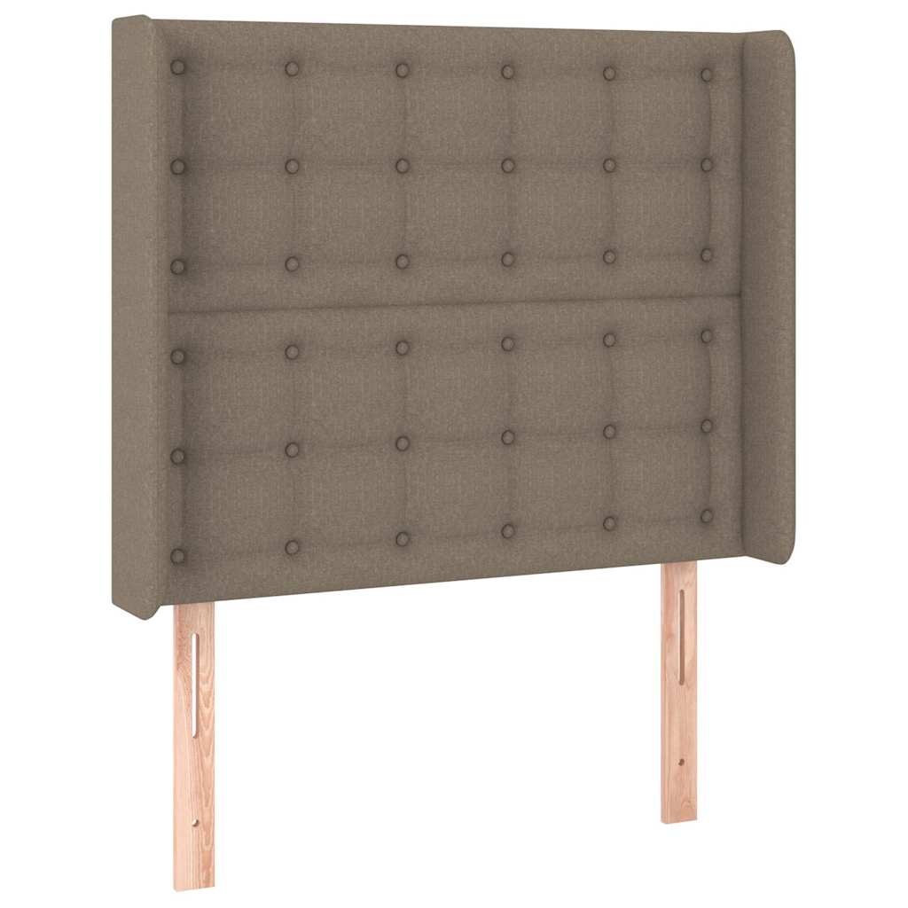 Krevet s oprugama i madracem smeđesivi 90x200 cm od tkanine