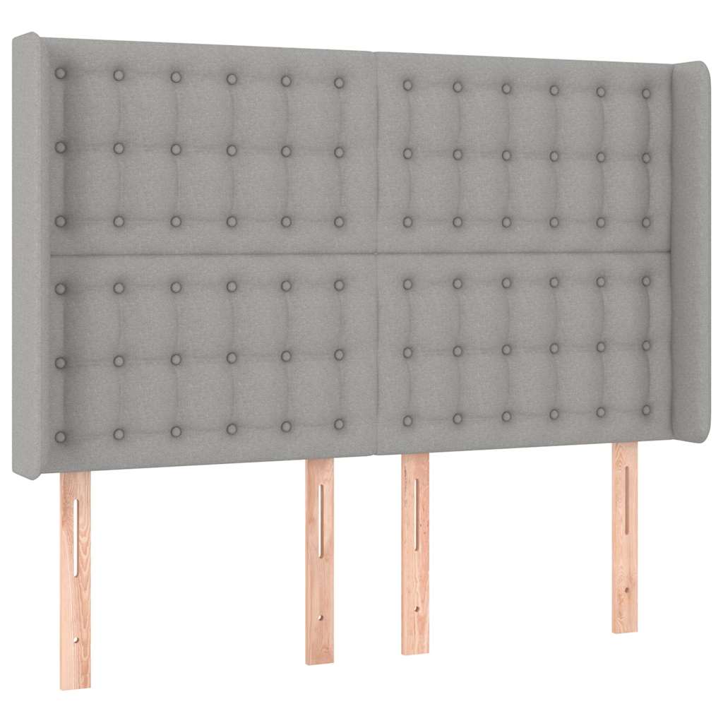 Krevet box spring s madracem svjetlosivi 140x200 cm od tkanine