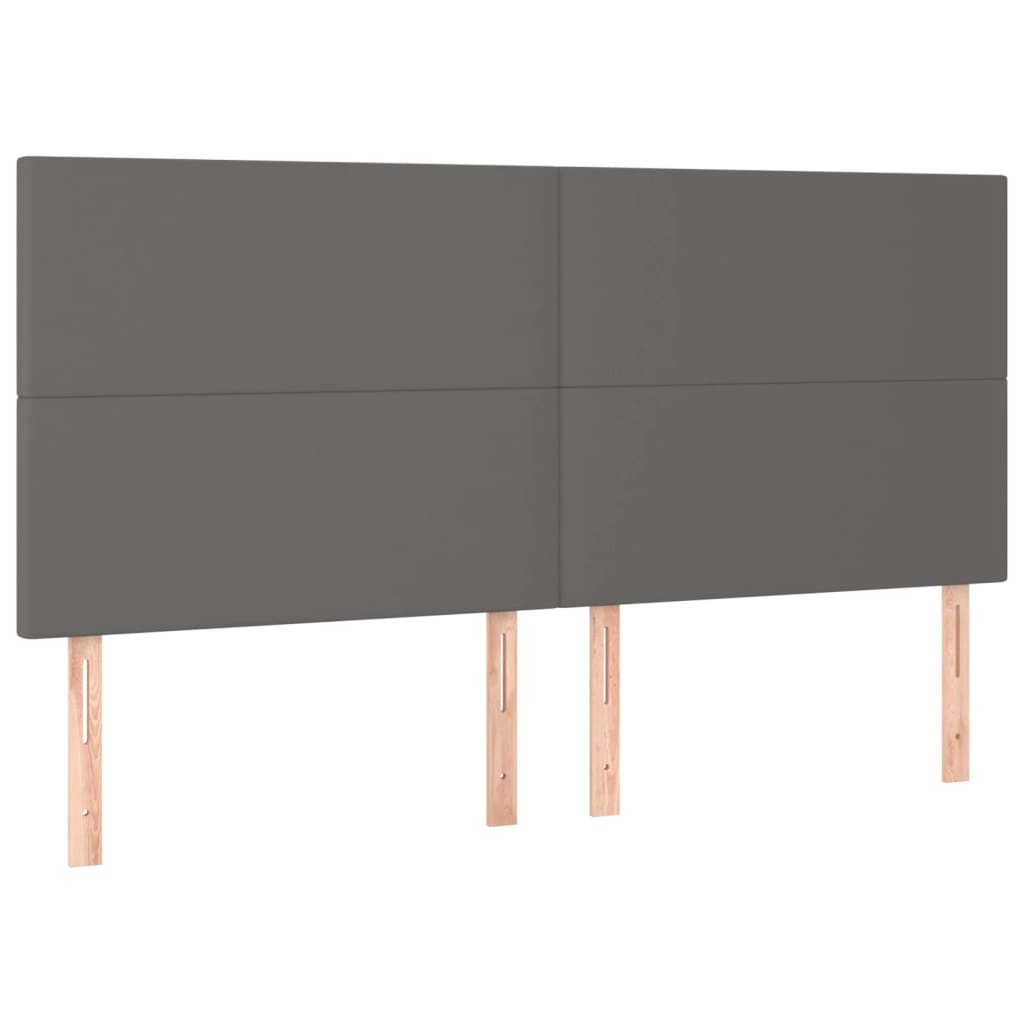 Krevet s oprugama i madracem sivi 180 x 200 cm od umjetne kože
