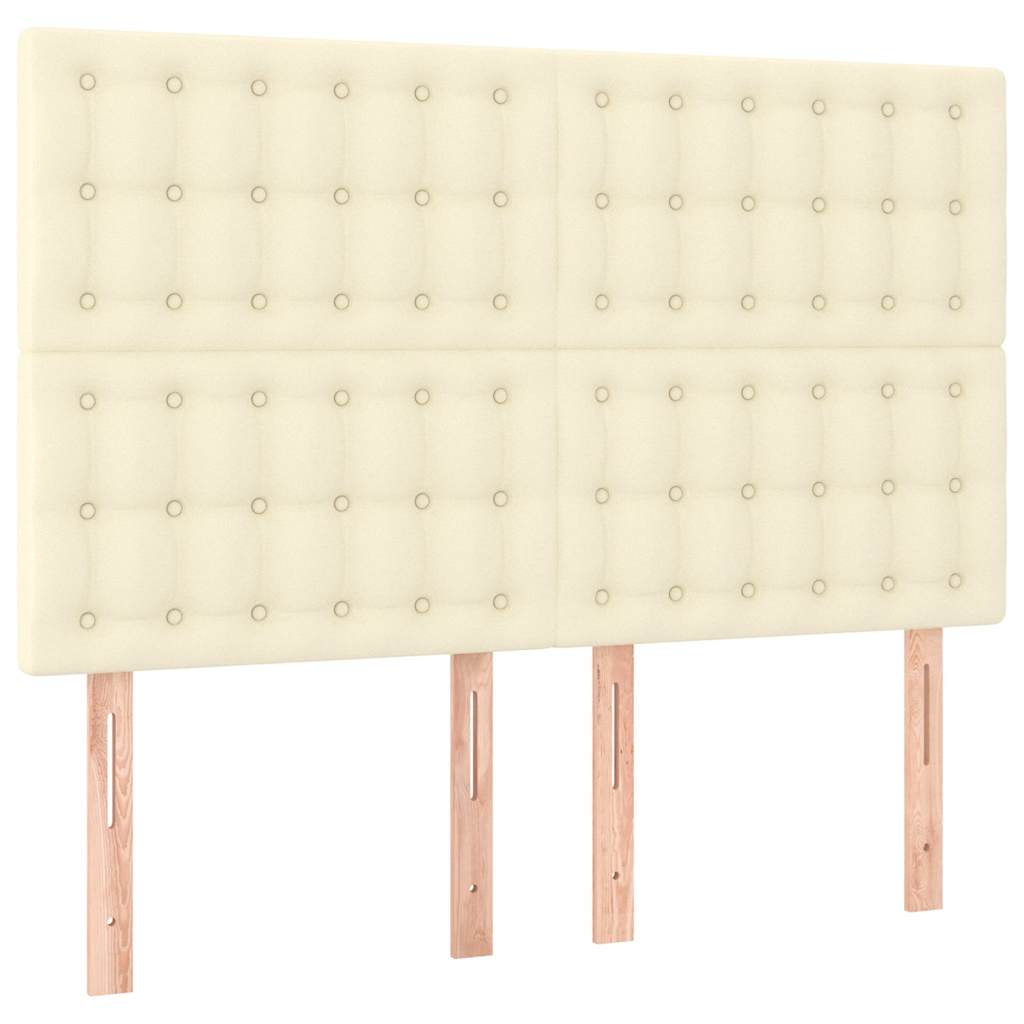Krevet s oprugama i madracem krem 140x200 cm od umjetne kože