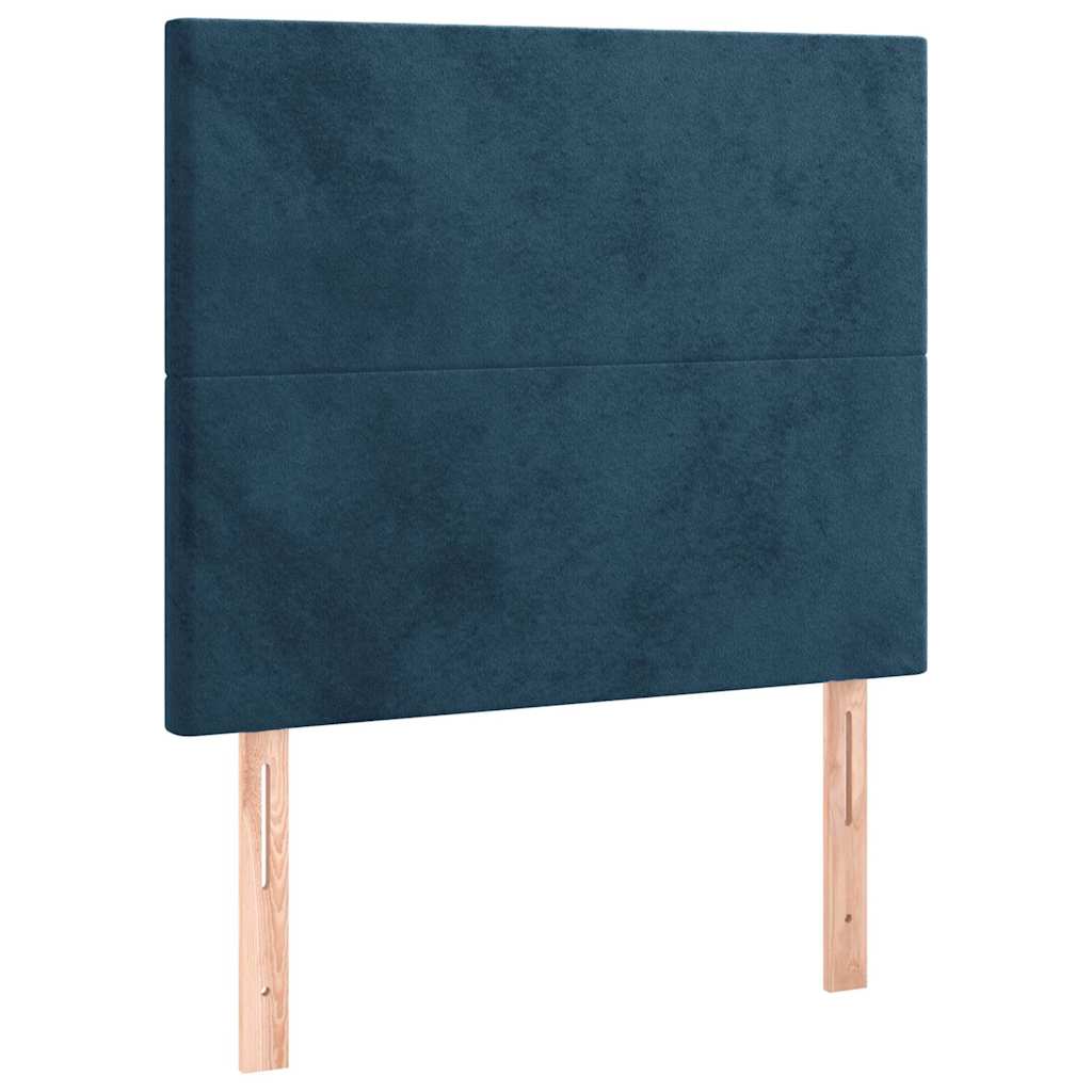 Box spring krevet s madracem tamnoplavi 100x200 cm baršunasti