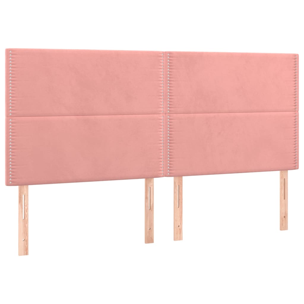 Box spring krevet s madracem ružičasti 80 x 200 cm baršunasti