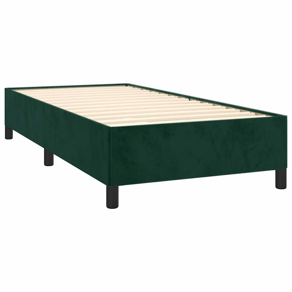 Box spring krevet s madracem tamnozeleni 100x200 cm baršunasti